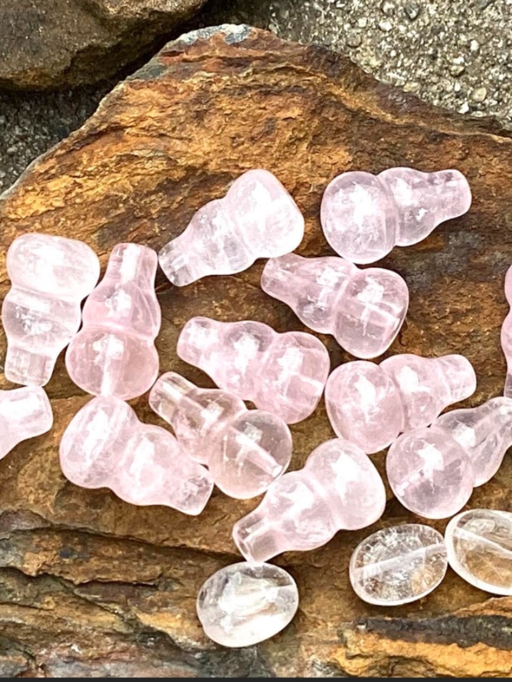 48 Pieces Rose Quartz Beads, NWT, Drilled